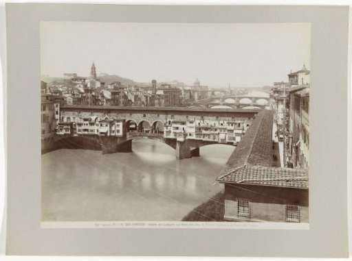 View of the Arno and the Ponte Vecchio in Florence