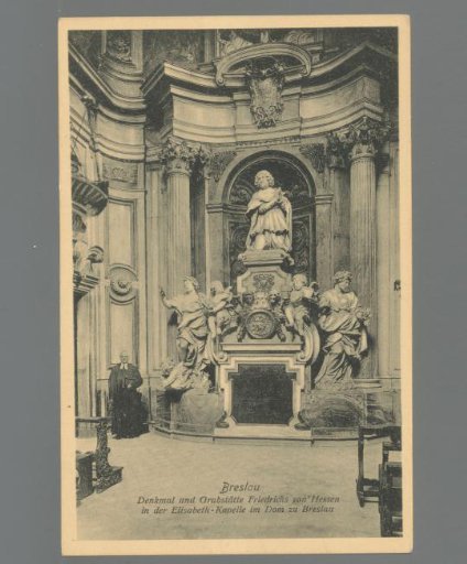 Breslau. Monument and Tomb of Frederick of Hesse in the Elisabeth Chapel in the Cathedral of Breslau