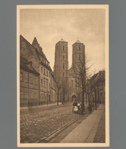 Breslau. Cathedral with Cathedral Street