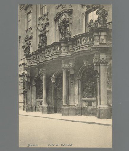 Breslau. Portal of the University