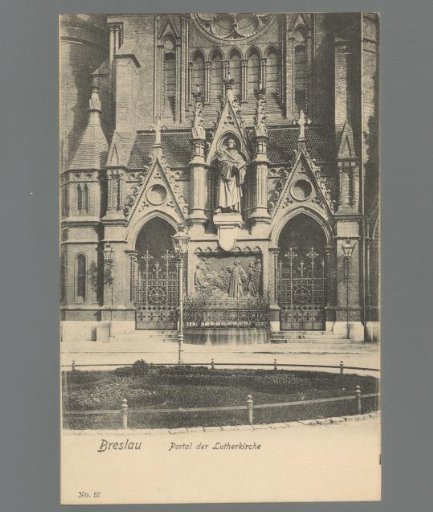 Breslau. Portal of the Lutheran Church
