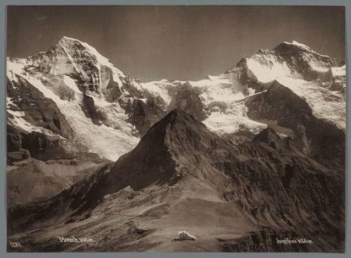 View of the Mönch and the Jungfrau in the Bernese Alps
