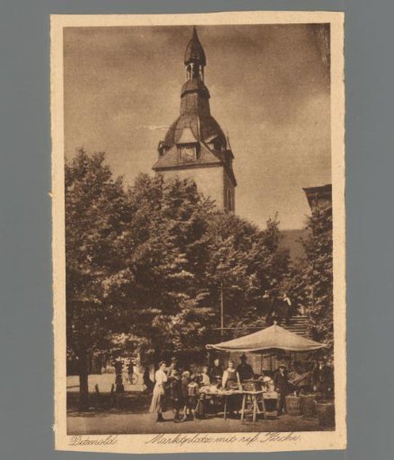 Detmold. Market Square with Reformed Church