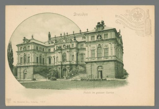 Dresden. Palace in the Great Garden