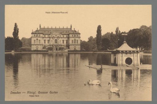 Dresden - Royal Great Garden. Palais-Teich
