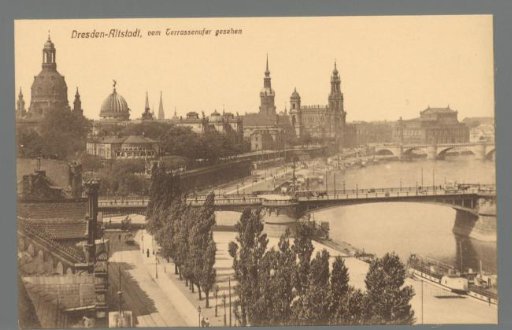 Dresden-Altstadt, seen from the terrace bank
