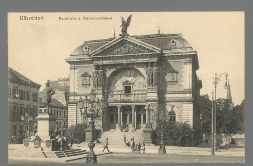 Düsseldorf. Kunsthalle and Bismarck Monument
