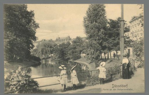Düsseldorf. Scene on the Hofgartenstraße