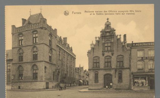 Furnes. Former Spanish Officers' House (16th century) and the theatre (former meat hall)