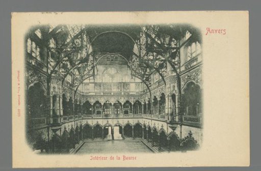 Antwerp. Interior of the Stock Exchange