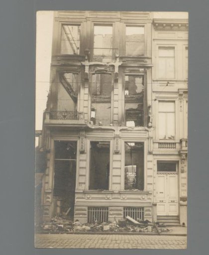 Destroyed Antwerp Residence After the October 1914 Bombardment