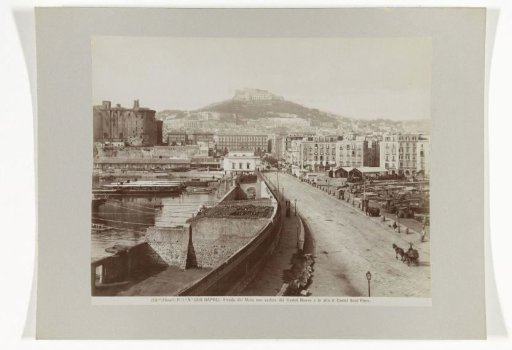 Strada del Molo in Naples, with a view of the Castel Nuovo and the Castel Sant' Elmo