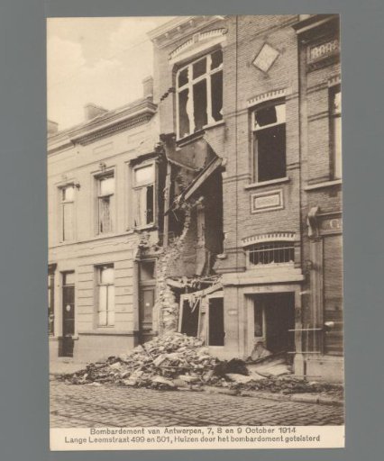 Lange Leemstraat 499 and 501, Houses Devastated by the Bombardment