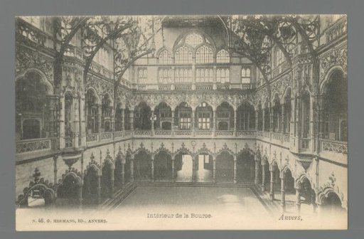 Interior of the Stock Exchange. Anvers