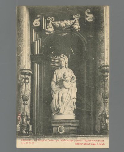 Bruges. The Virgin and Child by Michelangelo (1506) at the Church of Our Lady