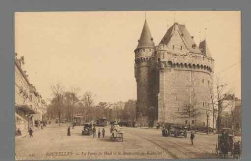 Brussels. The Hall Gate and the Boulevard de Waterloo