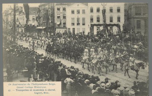 Trumpeters and Musicians on Horseback