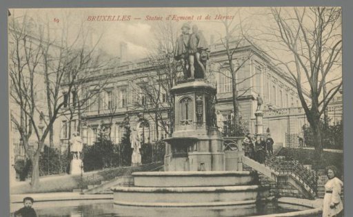 Brussels. Statue of Egmont and Hornes