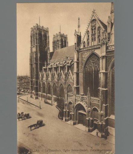 Brussels. The Cathedral, Sainte-Gudule Church, Southern Portal