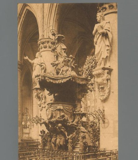 Brussels. The pulpit at St. Gudule
