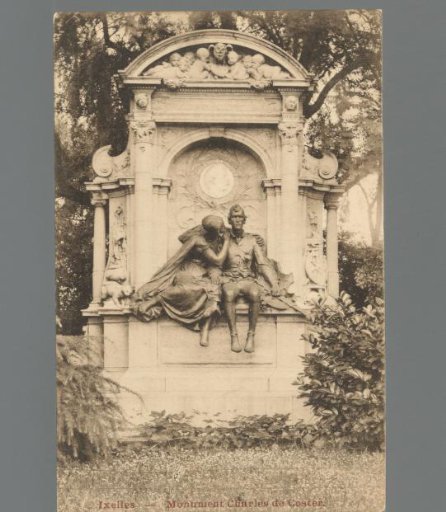Ixelles. Monument to Charles de Coster