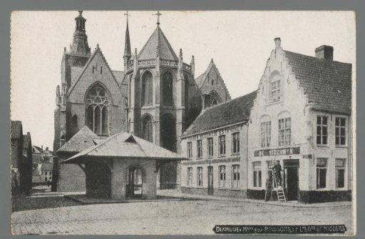 Dixmude. Fish Market and the Church of St. Nicholas