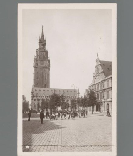 Ghent. The theatre and the belfry