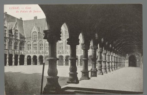 Liège. Courtyard of the Court of Justice