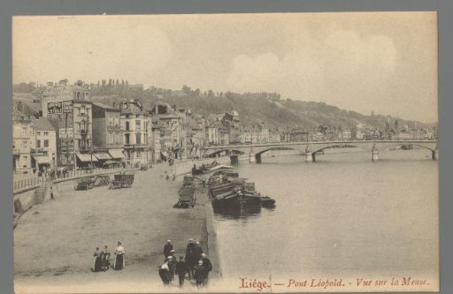Liège. Leopold Bridge. View of the Meuse