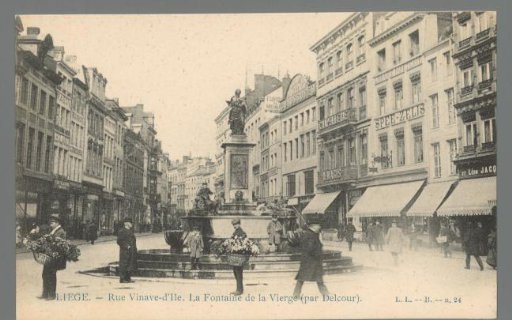 Liège. Rue Vinave-d'Ile. La Fontaine de la Vierge (by Delcour)