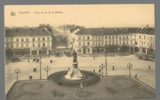 Louvain. Station Square and Street