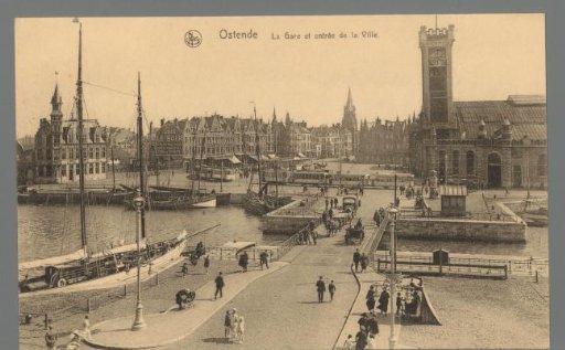 Ostend. The Station and City Entrance