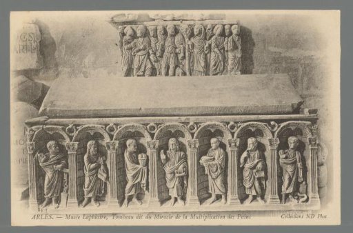 Arles. Lapidaire Museum, Tomb said to be of the Miracle of the Multiplication of the Loaves