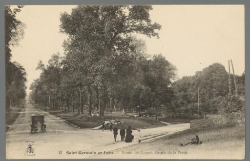 Saint-Germain-en-Laye. Route des Loges. Entrance to the Forest