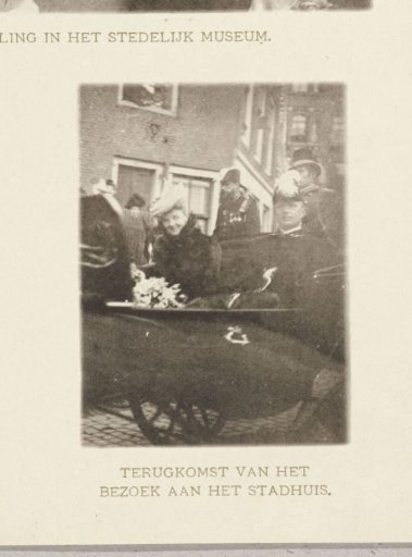The royal couple in Amsterdam, 5 March 1901, festivities on the occasion of the marriage of Queen Wilhelmina and Prince Hendrik