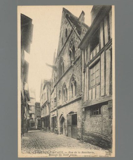 Caudebec-en-Caux. Rue de la Boucherie, House from the 13th Century