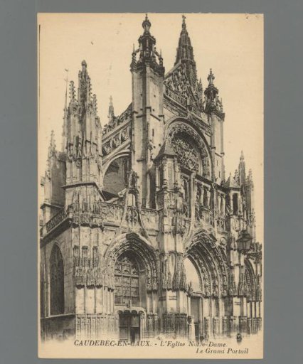 Caudebec-en-Caux. Notre-Dame Church. The Great Portal