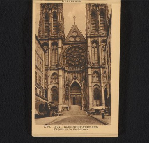 Clermont-Ferrand. Facade of the Cathedral