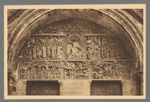 Conques. Tympanum of the Church of Sainte-Foy (11th c.). The Last Judgment