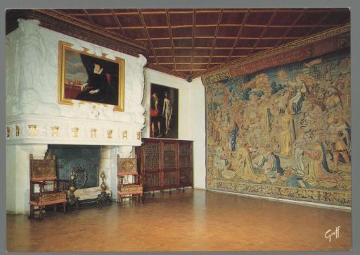 Chenonceau (Indre-et-Loire). Chamber of Diane de Poitiers, fireplace by Jean Goujon