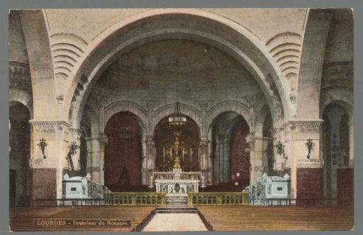 Lourdes. Interior of the Rosary