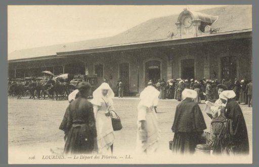 Lourdes. Departure of the Pilgrims