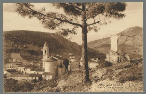 La Turbie. The Church and the Tower of Augustus