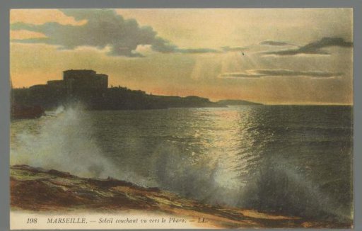 Marseille. Sunset Viewed towards the Pharo