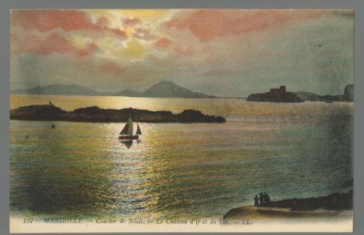 Marseille. Sunset. The Château d'If and the Islands