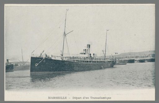 Marseille. Departure of a Transatlantic Liner