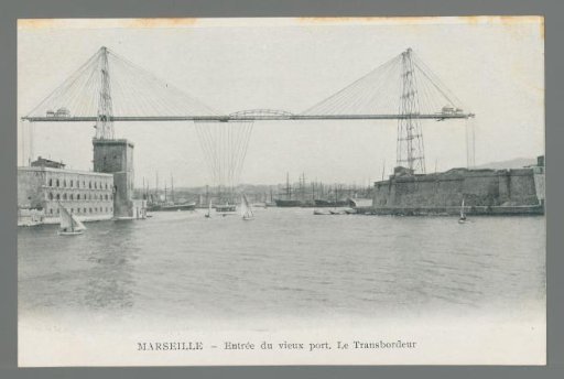 Marseille. Entrance to the Old Port. The Transbordeur
