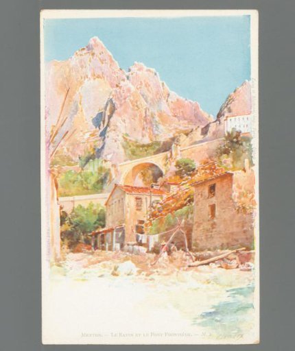 Menton. The Ravine and the Frontier Bridge