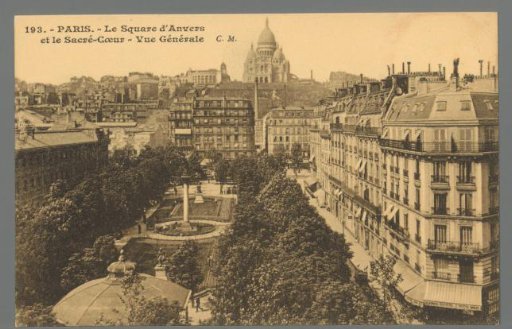 Paris. The Square of Antwerp and the Sacré-Cœur. General View
