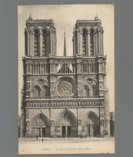 Paris. Facade of the Church of Notre-Dame